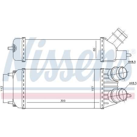 Intercooler Echangeur Radiateur Pour Peugeot Fiat Toyota Citroën 0384K4 0384.K4