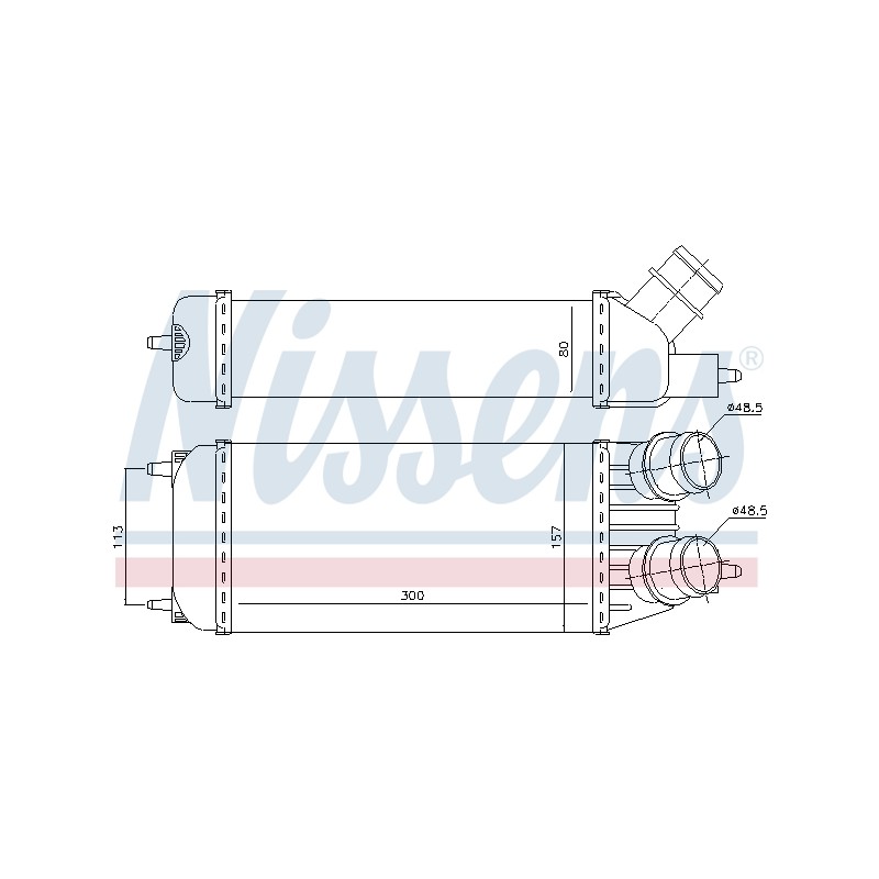 Intercooler Echangeur Radiateur Pour Peugeot Fiat Toyota Citroën 0384K4 0384.K4