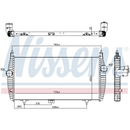 Intercooler Echangeur Radiateur Pour Peugeot 407 607 Citroën C5 II III C6