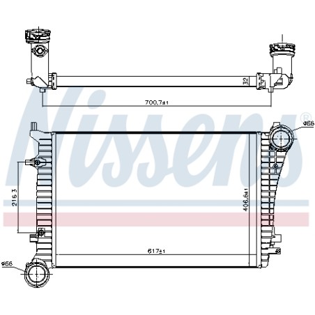 Intercooler Echangeur Radiateur Pour VW Audi Seat Skoda 3C0.145.803G 3C0145803D