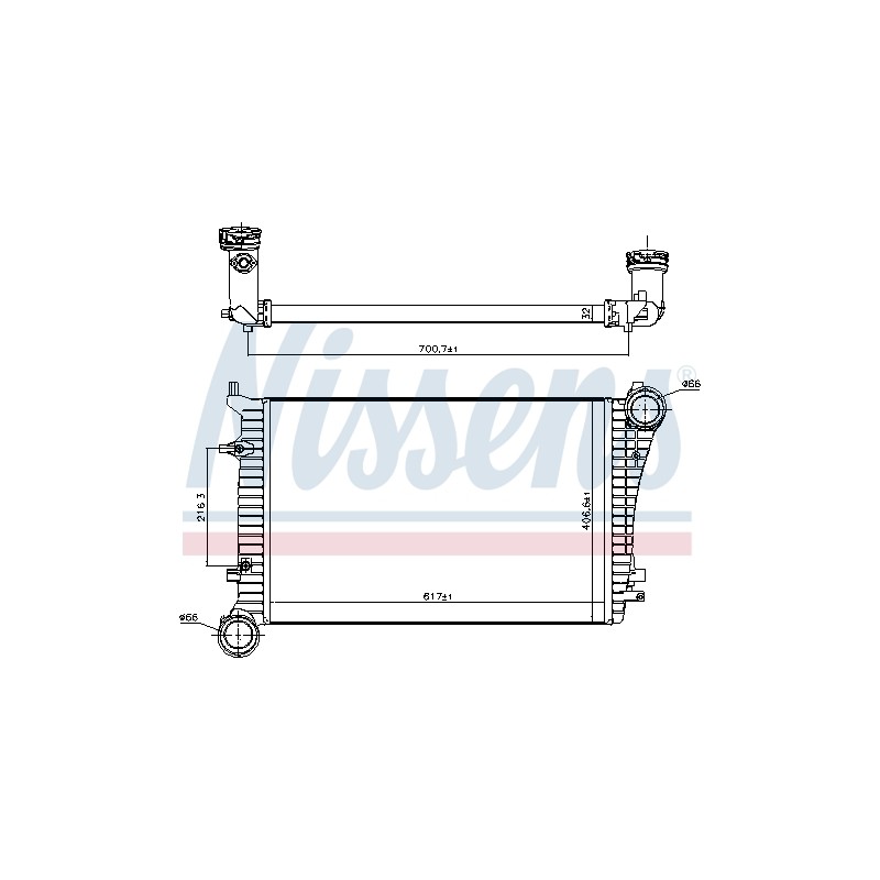 Intercooler Echangeur Radiateur Pour VW Audi Seat Skoda 3C0.145.803G 3C0145803D