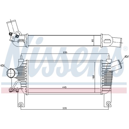 Intercooler Echangeur Radiateur Pour Nissan NP300 Navara Pick-up 14461EB70A