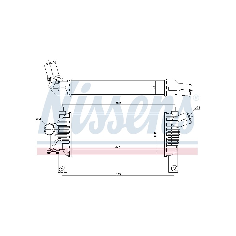 Intercooler Echangeur Radiateur Pour Nissan NP300 Navara Pick-up 14461EB70A