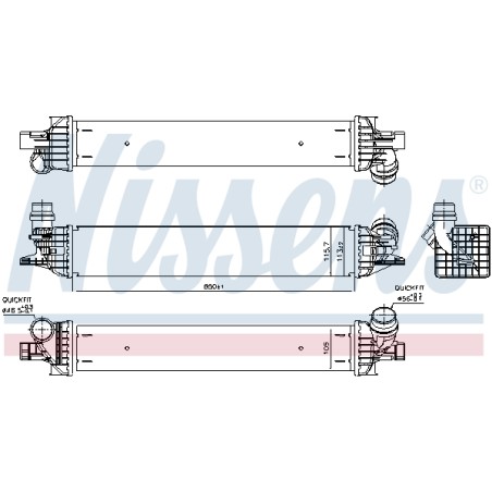 Intercooler Echangeur Radiateur Pour Renault Laguna III 144960001R