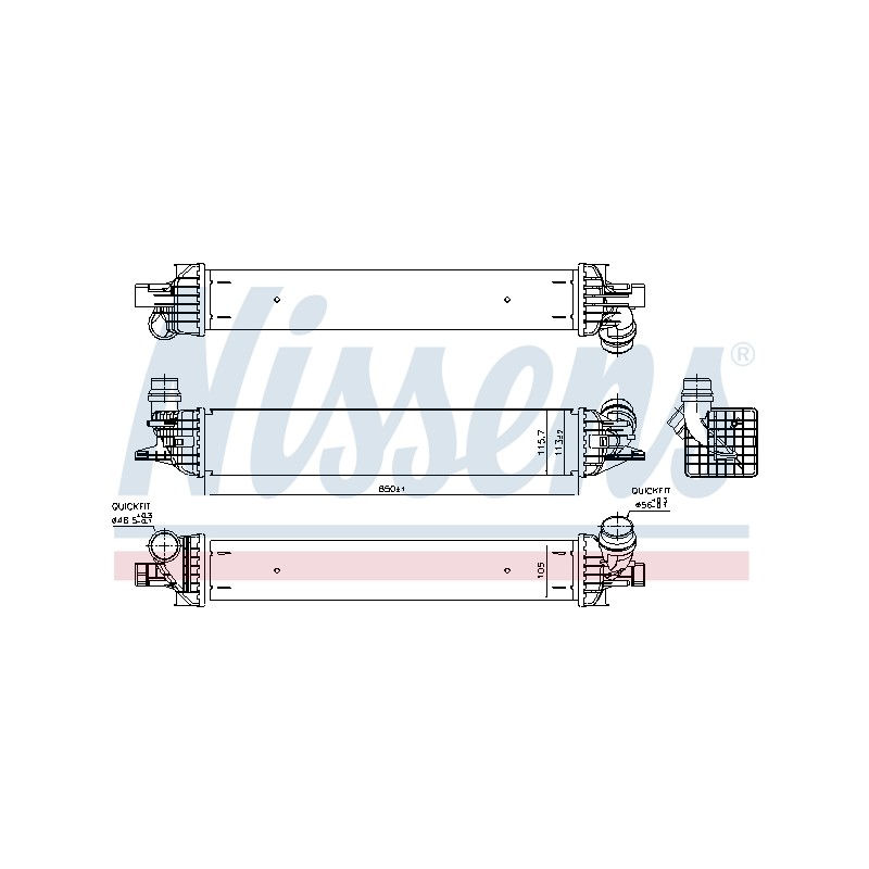 Intercooler Echangeur Radiateur Pour Renault Laguna III 144960001R