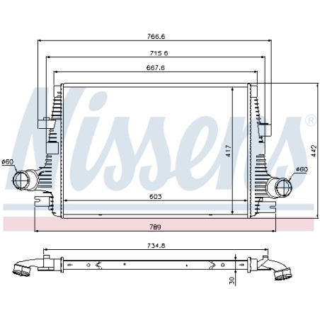 Intercooler Echangeur Radiateur Pour Alfa Romeo 159 Brera Spider