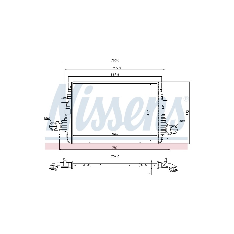 Intercooler Echangeur Radiateur Pour Alfa Romeo 159 Brera Spider