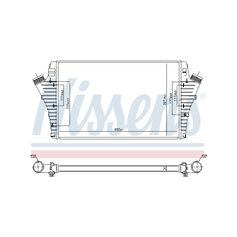 Intercooler Echangeur Radiateur Pour Opel Fiat Cadillac Saab 13205149 51770417