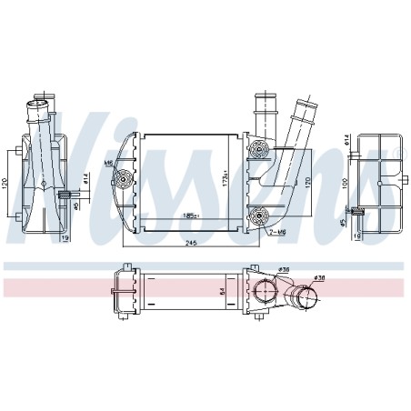 Intercooler Echangeur Radiateur Pour Fiat Panda 46823259