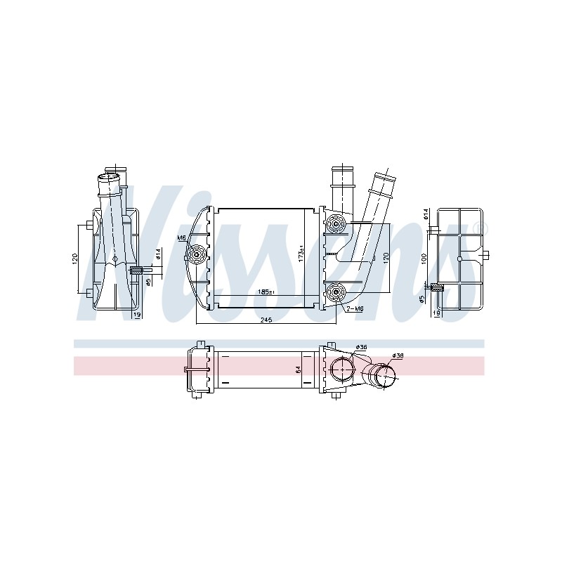 Intercooler Echangeur Radiateur Pour Fiat Panda 46823259