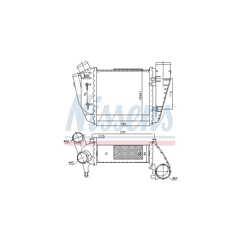 Intercooler Echangeur Radiateur Pour Audi A4 8E0145806C 8E0145806D 8E0198806