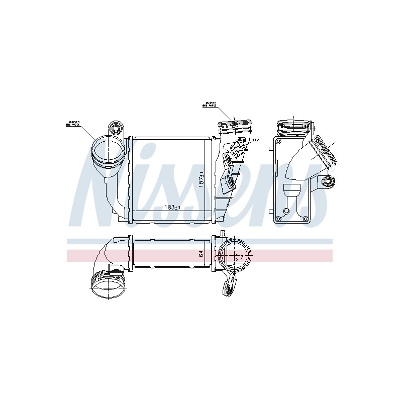 Intercooler Echangeur Radiateur Pour VW Audi Seat Skoda 1J0.145.803N 1J0145803D