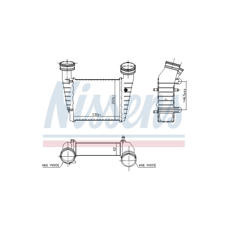 Intercooler Echangeur Radiateur Pour VW Passat Skoda Superb I 3B0.145.805D
