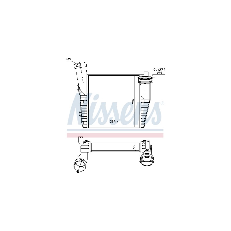 Intercooler Echangeur Radiateur Pour VW Audi Porsche 7L6145803H 955.110.803.01