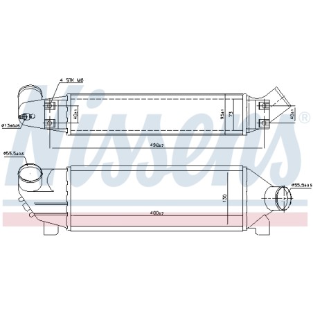 Intercooler Echangeur Radiateur Pour Ford Transit 4126928 4189069 4397252