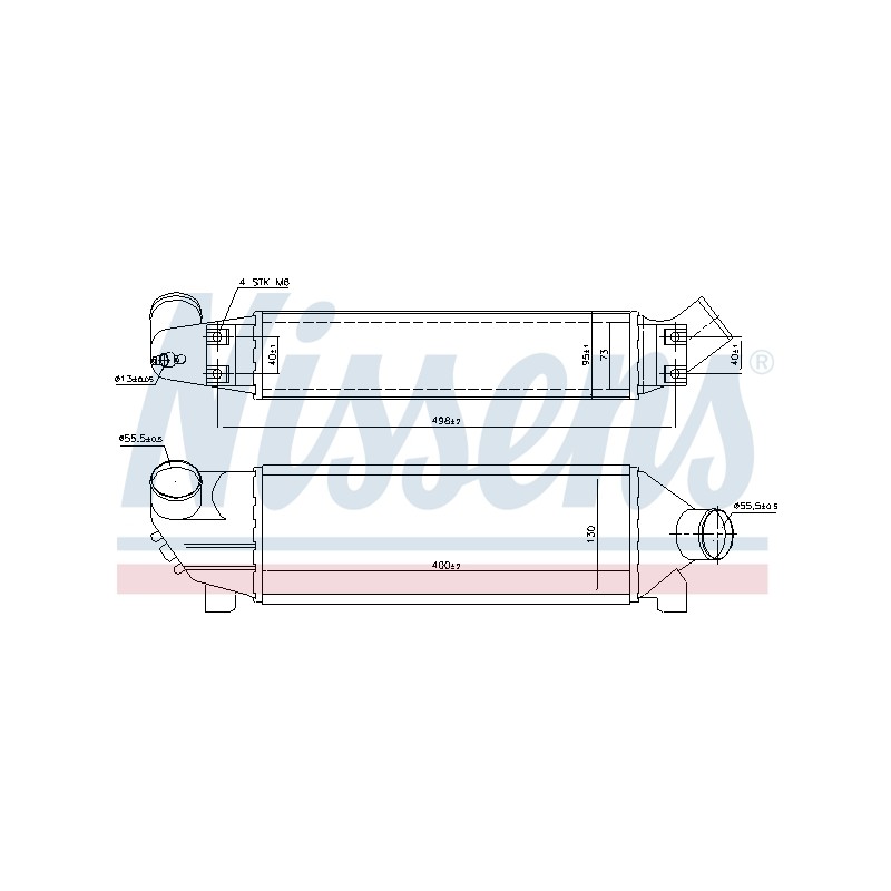 Intercooler Echangeur Radiateur Pour Ford Transit 4126928 4189069 4397252