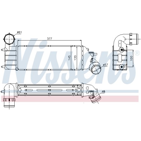 Intercooler Echangeur Radiateur Pour Peugeot 807 Fiat Citroën C8 Lancia 0384.G0