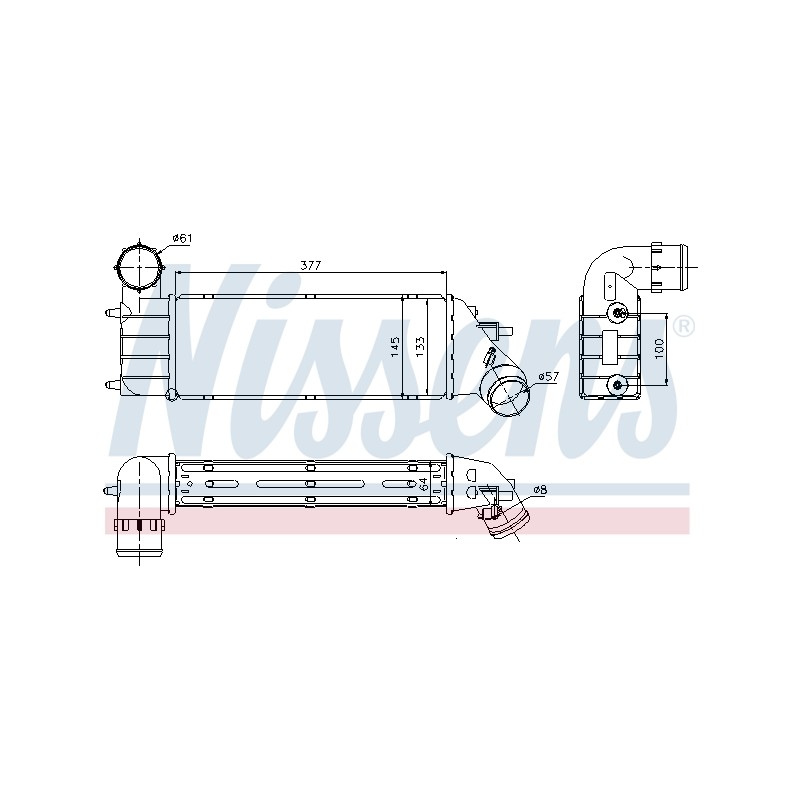 Intercooler Echangeur Radiateur Pour Peugeot 807 Fiat Citroën C8 Lancia 0384.G0