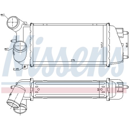 Intercooler Echangeur Radiateur Pour Peugeot 1007 Citroën C2 C3 I