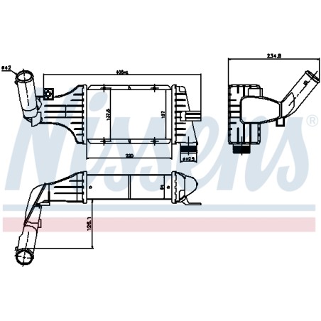 Intercooler Echangeur Radiateur Pour Opel Astra G Zafira A Vauxhall Zafira I (A)