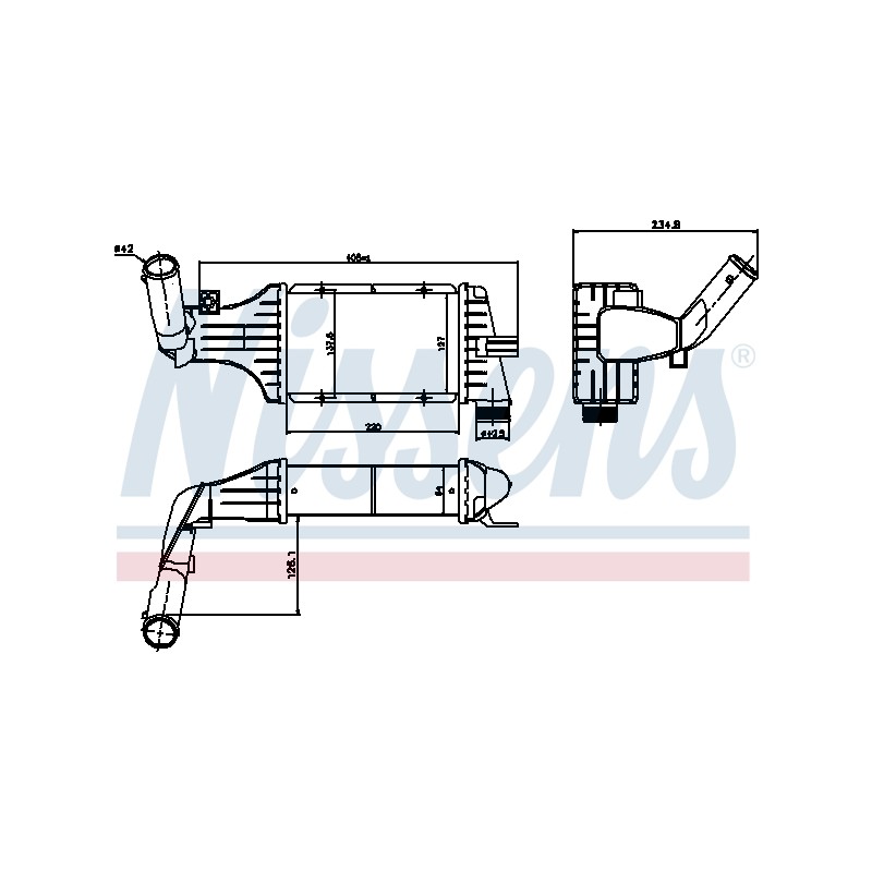 Intercooler Echangeur Radiateur Pour Opel Astra G Zafira A Vauxhall Zafira I (A)