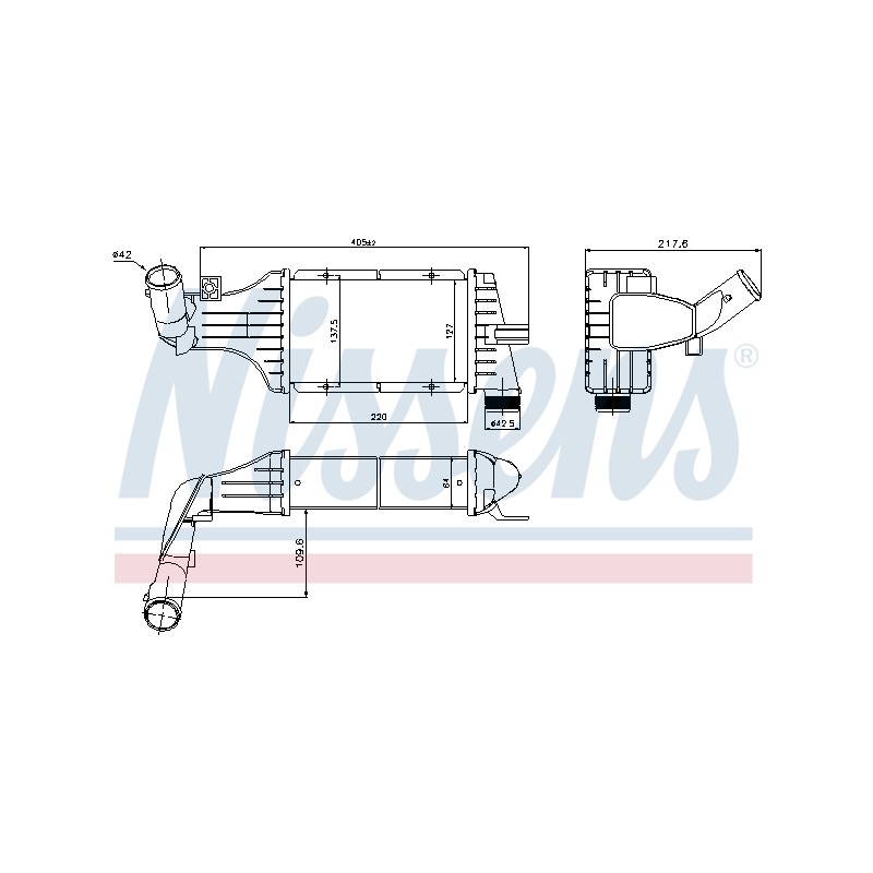 Intercooler Echangeur Radiateur Pour Opel Astra G Zafira A Vauxhall