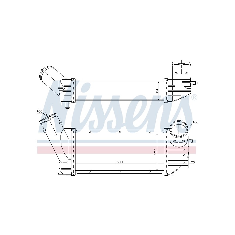 Intercooler Echangeur Radiateur Pour Peugeot 307 Partner Citroën Berlingo C4 I