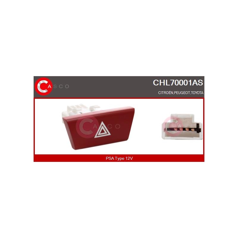 Bouton Warning Pour Peugeot 107 Toyota Aygo Citroën C1