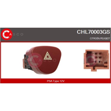 Bouton Warning Pour Peugeot Expert Citroën C2 C3 I Jumpy