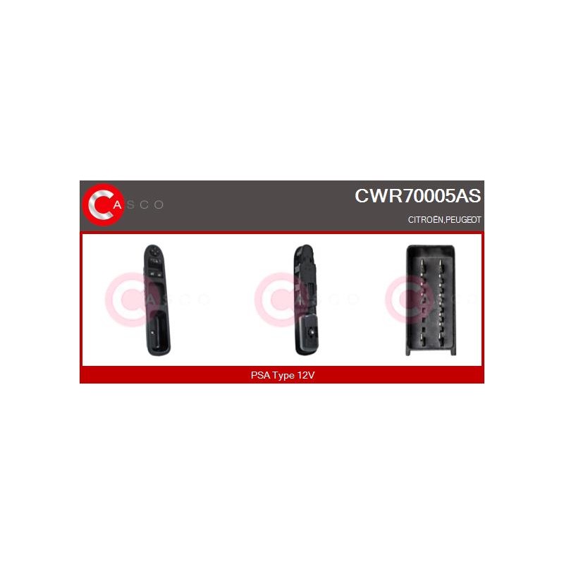 Commande Lève Vitre Pour Peugeot 207