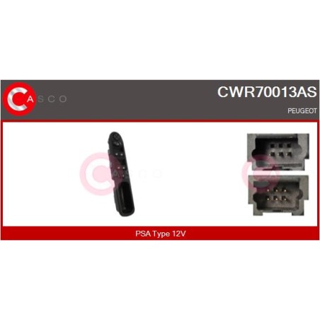 Commande Lève Vitre Pour Peugeot 307