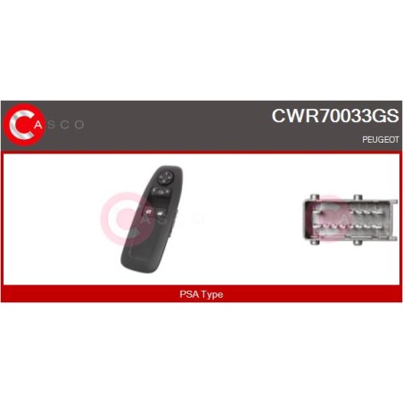 Commande Lève Vitre Pour Peugeot 2008 I