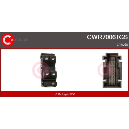 Commande Lève Vitre Pour Citroën C3 III