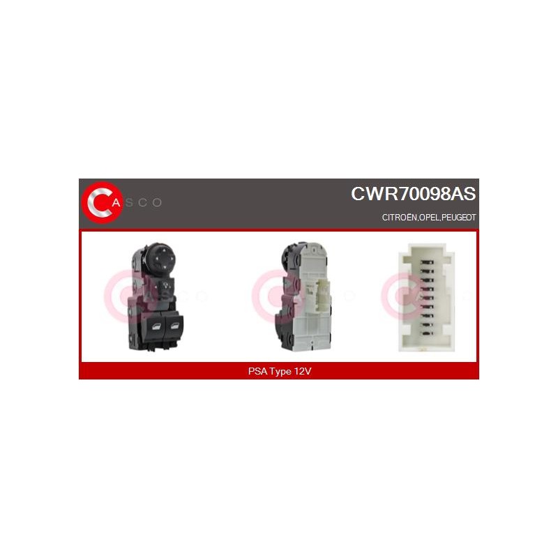 Commande Lève Vitre Pour Peugeot 208 II 308 Expert Partner Rifter Opel Citroën