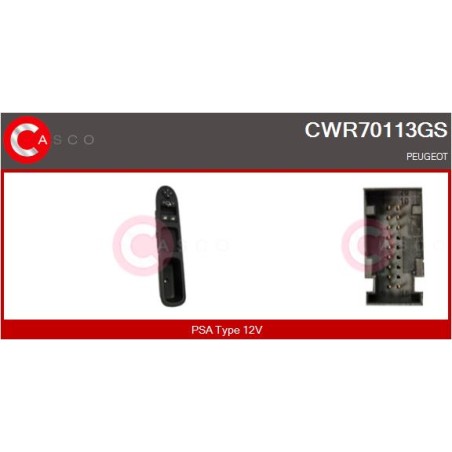 Commande Lève Vitre Pour Peugeot 207