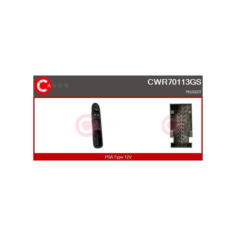 Commande Lève Vitre Pour Peugeot 207