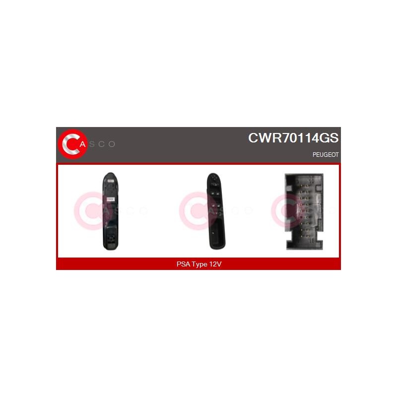Commande Lève Vitre Pour Peugeot 207