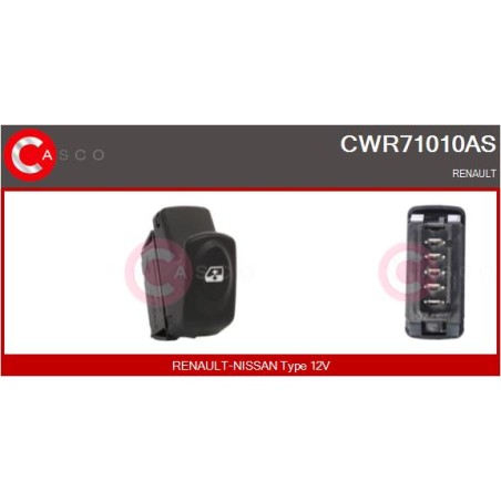 Commande Lève Vitre Pour Renault Kangoo 8200090327