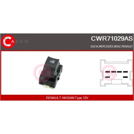 Commande Lève Vitre Pour Renault Dacia MERCEDES 254217475R