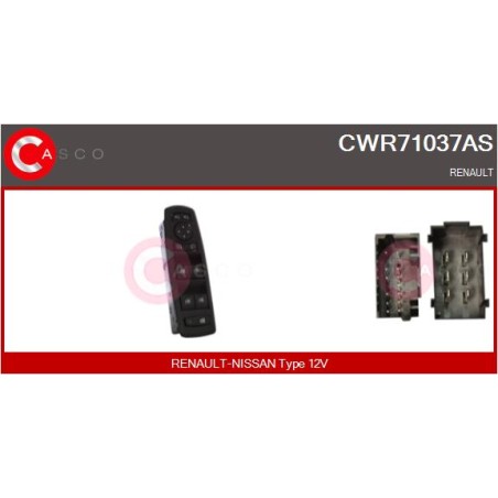 Commande Lève Vitre Pour Renault Fluence Megane III 254000006R