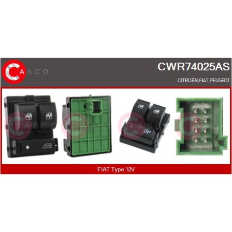 Commande Lève Vitre Pour Peugeot Fiat Ducato Citroën 1608705680 735532905