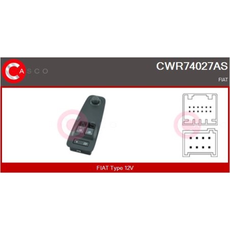 Commande Lève Vitre Pour Fiat Ducato 735421714_GRAY 735487423_GRAY