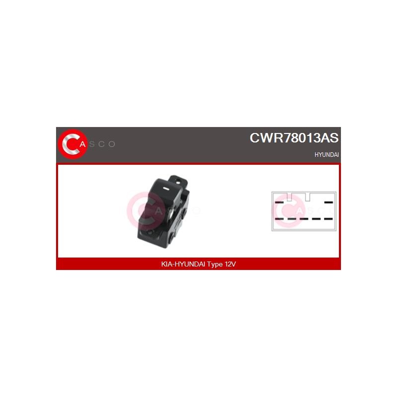 Commande Lève Vitre Pour Hyundai i20 Active 93580-C7010 93580-C70104X