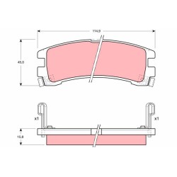 Plaquettes De Frein Arrière Pour Nissan Pathfinder I Terrano II 44060-32G85