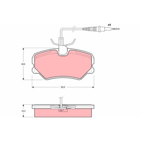 Plaquettes De Frein Avant Pour Peugeot 306 405 I II Citroën ZX