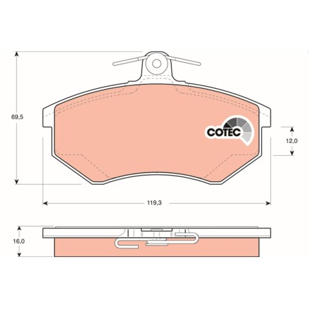Plaquettes De Frein Avant Pour VW Scirocco Vento Seat Cordoba Ibiza II Inca