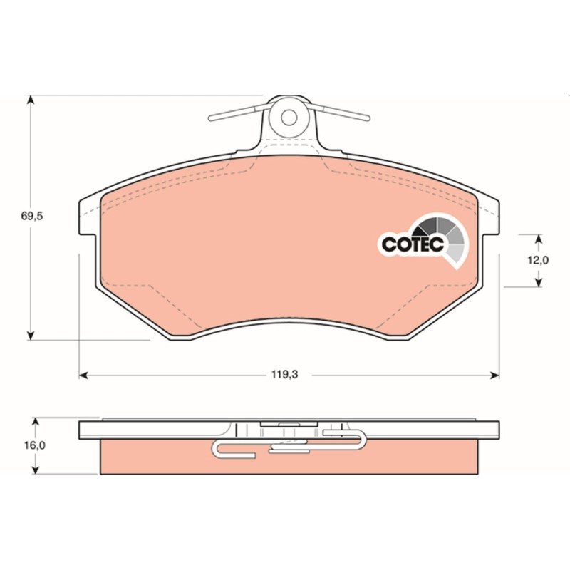 Plaquettes De Frein Avant Pour VW Scirocco Vento Seat Cordoba Ibiza II Inca