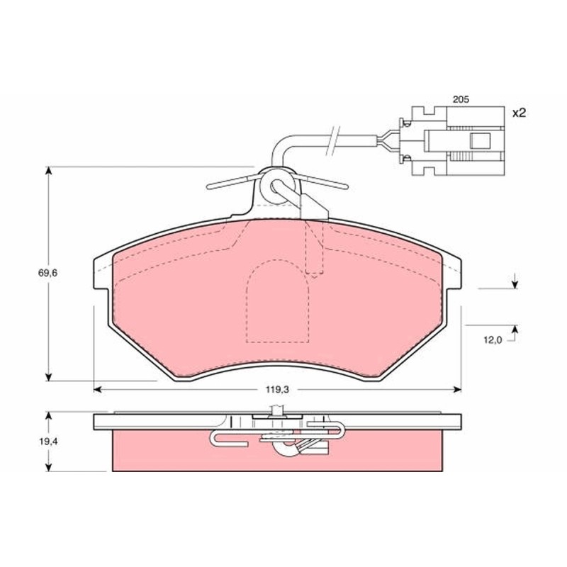 Plaquettes De Frein Avant Pour VW Golf III Vento Audi 80
