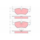 Plaquettes De Frein Arrière Pour Daimler Daimler XJ 40, 81 Jaguar XJ