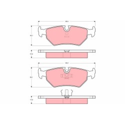 Plaquettes De Frein Arrière Pour Daimler Daimler XJ 40, 81 Jaguar XJ